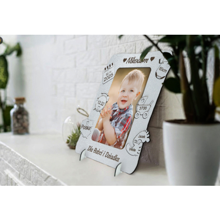 Prezent na Dzień Babci i Dziadka wyjątkowa Ramka Metryczka